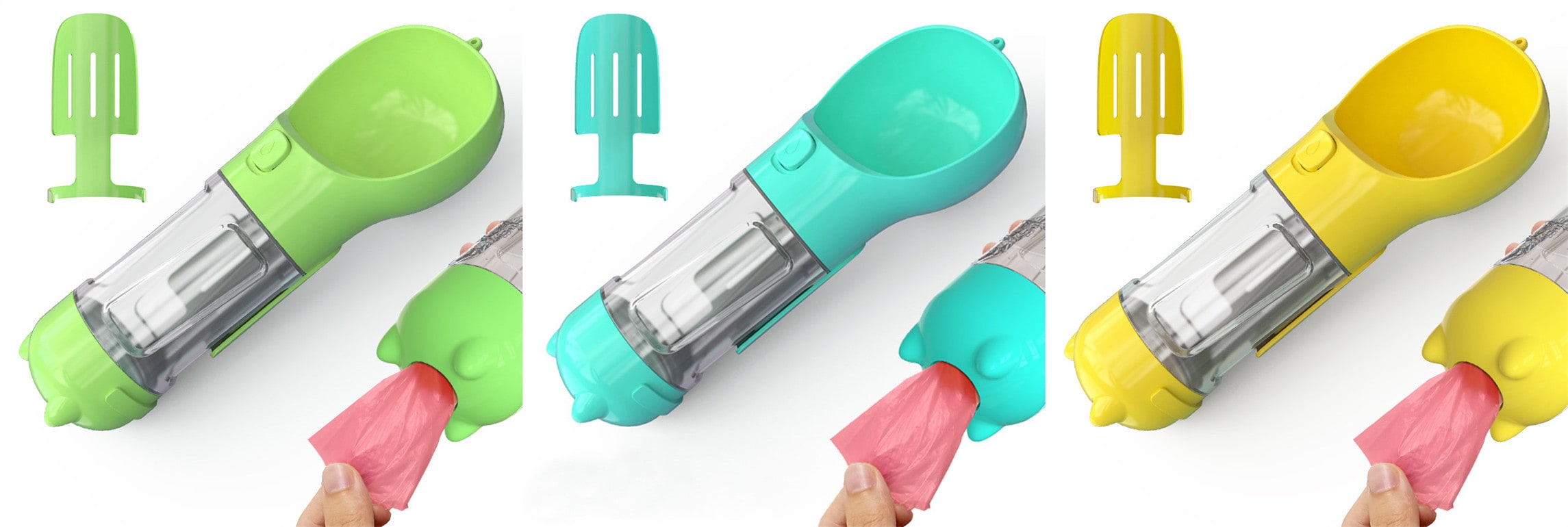 Dog Water Bottle Dispenser with Portable Bowl and Waste Bag Storage for Outdoor Travel - Image 20