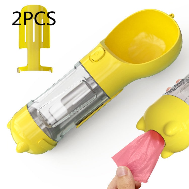 Dog Water Bottle Dispenser with Portable Bowl and Waste Bag Storage for Outdoor Travel - Image 24