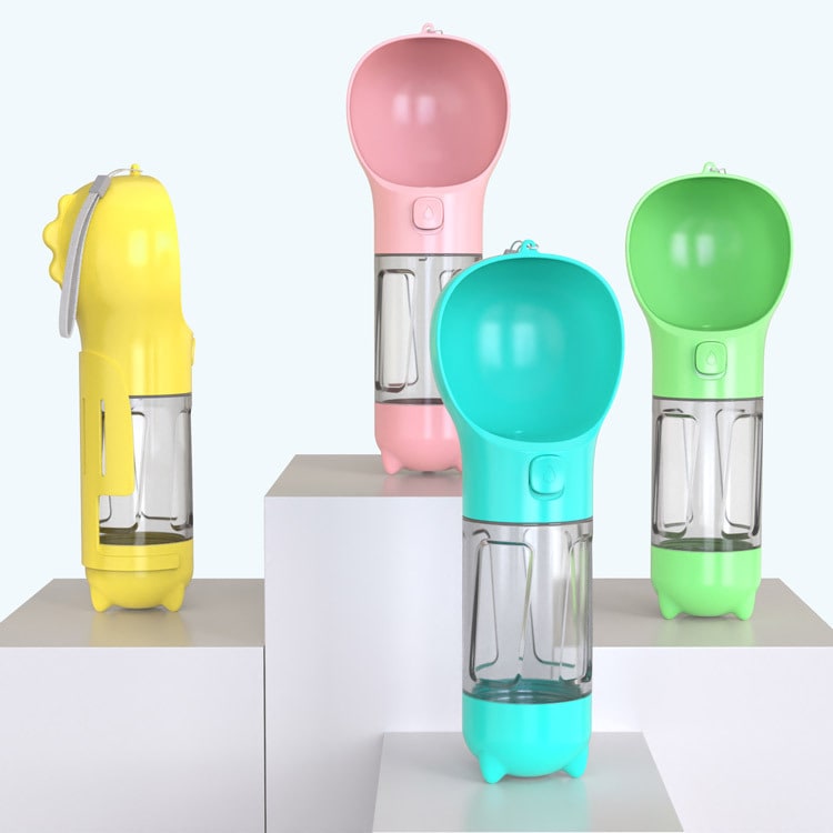 Dog Water Bottle Dispenser with Portable Bowl and Waste Bag Storage for Outdoor Travel - Image 25