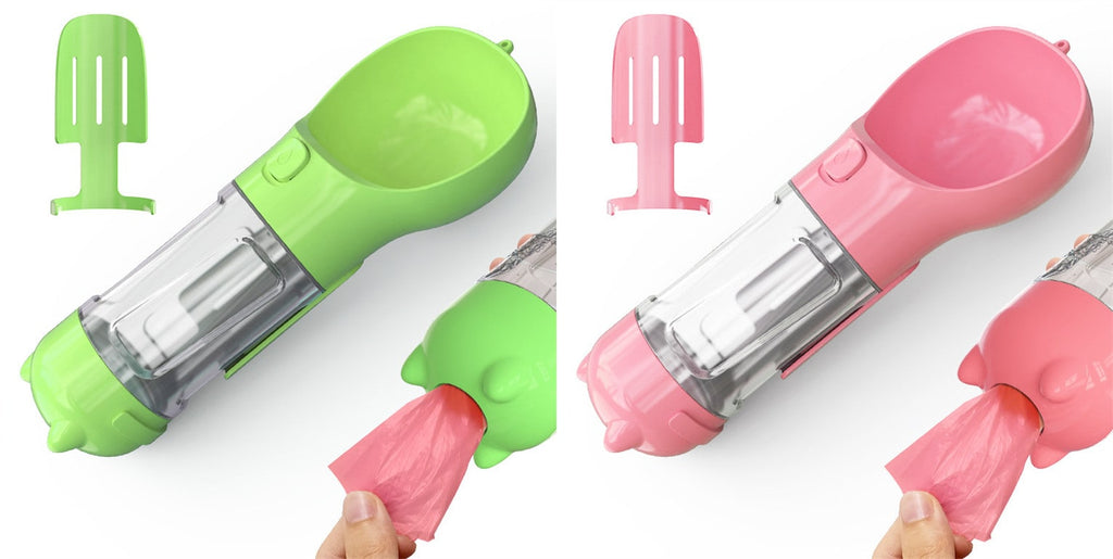 Dog Water Bottle Dispenser with Portable Bowl and Waste Bag Storage for Outdoor Travel - Image 27