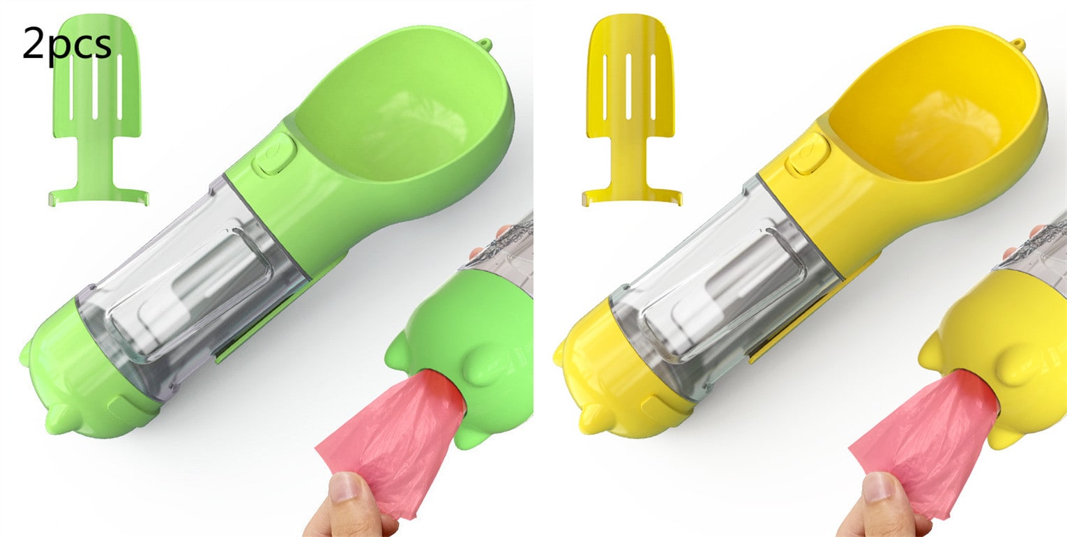 Dog Water Bottle Dispenser with Portable Bowl and Waste Bag Storage for Outdoor Travel - Image 28