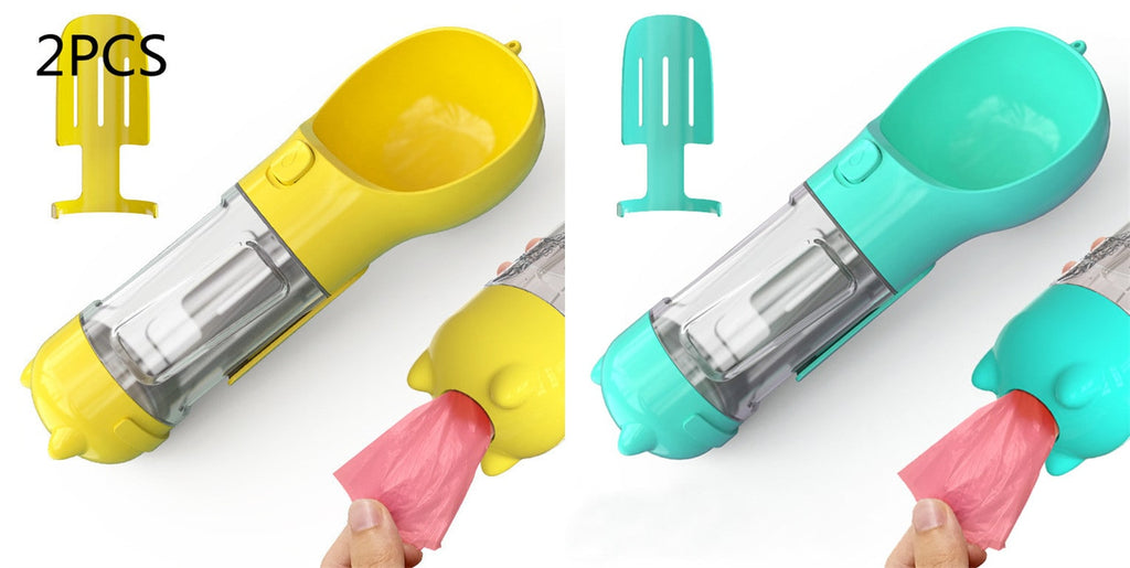 Dog Water Bottle Dispenser with Portable Bowl and Waste Bag Storage for Outdoor Travel - Image 31