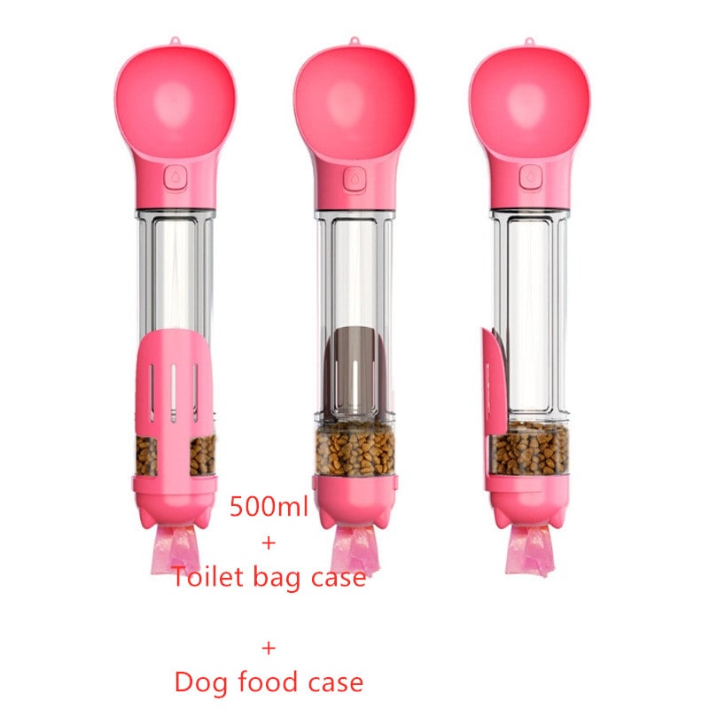 Dog Water Bottle Dispenser with Portable Bowl and Waste Bag Storage for Outdoor Travel - Image 35