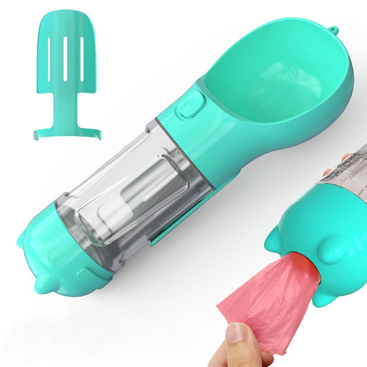 Dog Water Bottle Dispenser with Portable Bowl and Waste Bag Storage for Outdoor Travel - Image 38