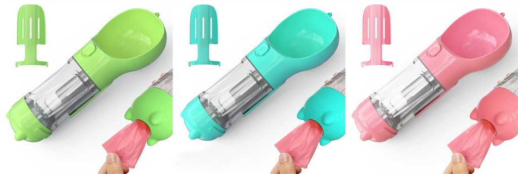 Dog Water Bottle Dispenser with Portable Bowl and Waste Bag Storage for Outdoor Travel - Image 39