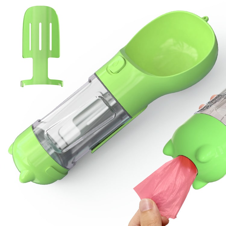 Dog Water Bottle Dispenser with Portable Bowl and Waste Bag Storage for Outdoor Travel - Image 41