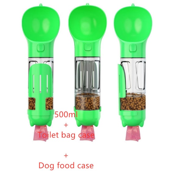 Dog Water Bottle Dispenser with Portable Bowl and Waste Bag Storage for Outdoor Travel - Image 44