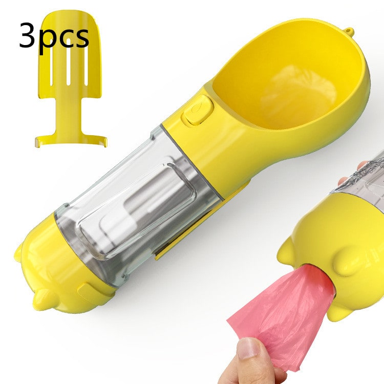 Dog Water Bottle Dispenser with Portable Bowl and Waste Bag Storage for Outdoor Travel - Image 45
