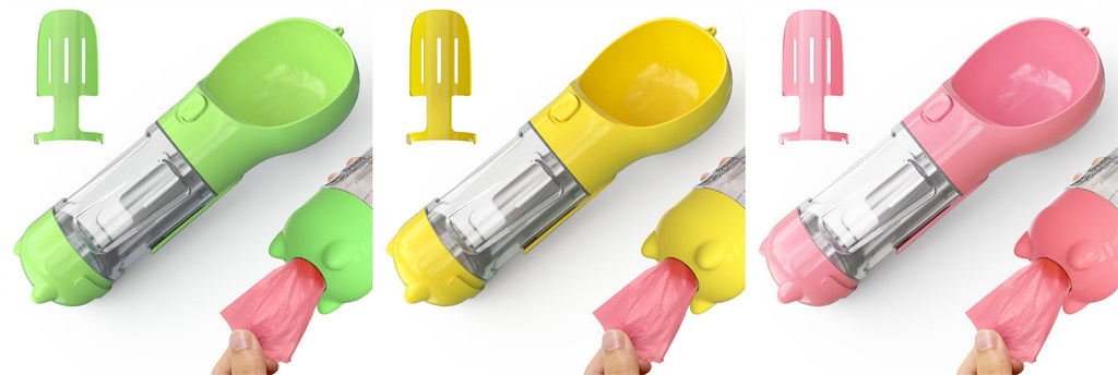 Dog Water Bottle Dispenser with Portable Bowl and Waste Bag Storage for Outdoor Travel - Image 9