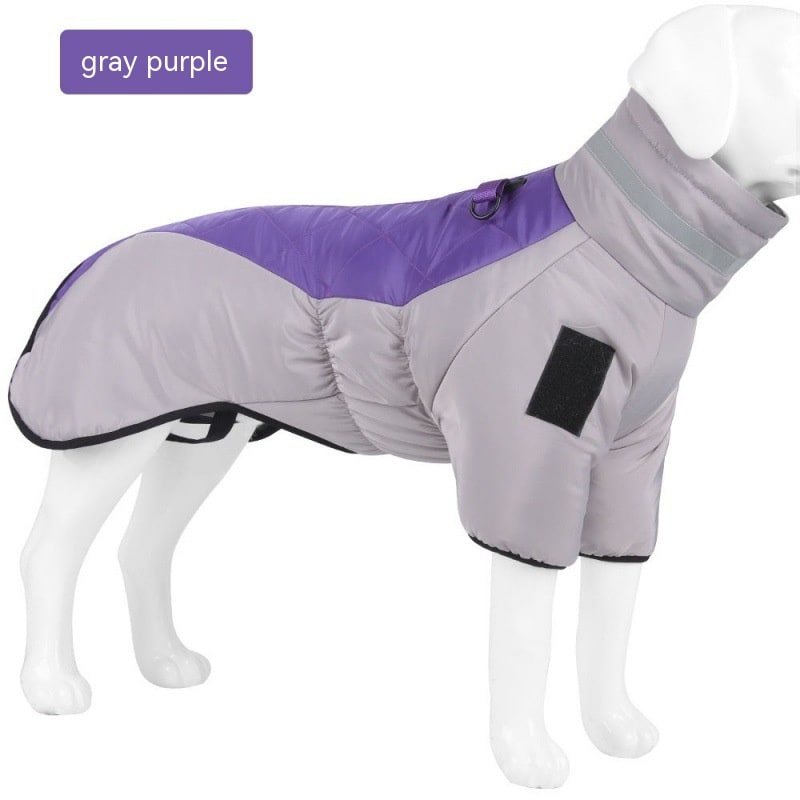 Dog Winter Coat with Water Resistant Fabric and High Collar for Large - Image 2