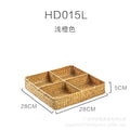 Drawer Organizer with 4 Compartments Woven Seagrass Kitchen Utensil Storage Tray - Image 4