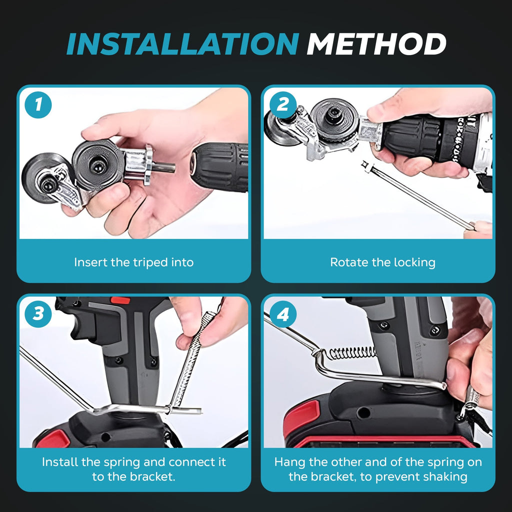 Drill Metal Cutter Attachment with Dual Cutting Wheels for Sheet Tool Blade - Image 5