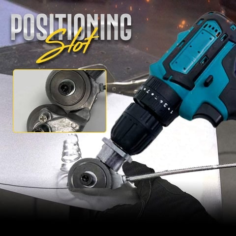 Drill Metal Cutter Attachment with Dual Cutting Wheels for Sheet Tool Blade - Image 7