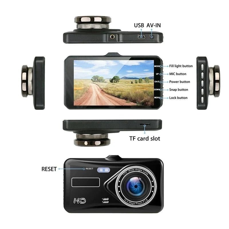 Dual Dash Cam Car Dashboard Camera 1080p Front and Rear with Lcd Screen Wireless - Image 3