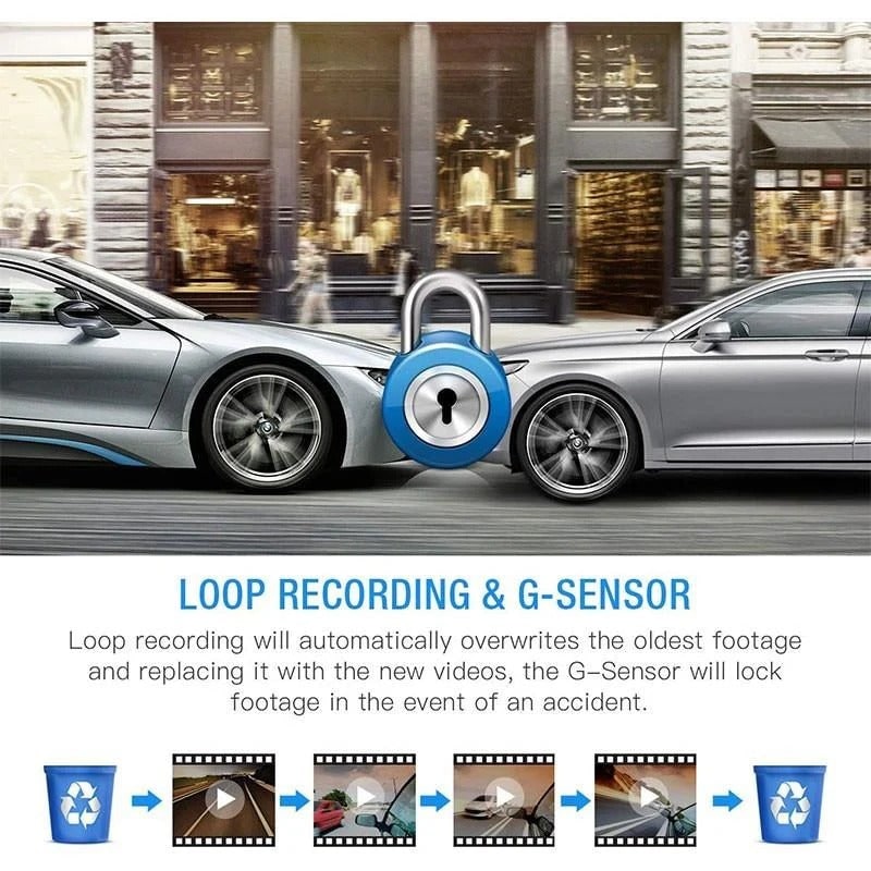 Dual Dash Cam Car Dashboard Camera 1080p Front and Rear with Lcd Screen Wireless - Image 6