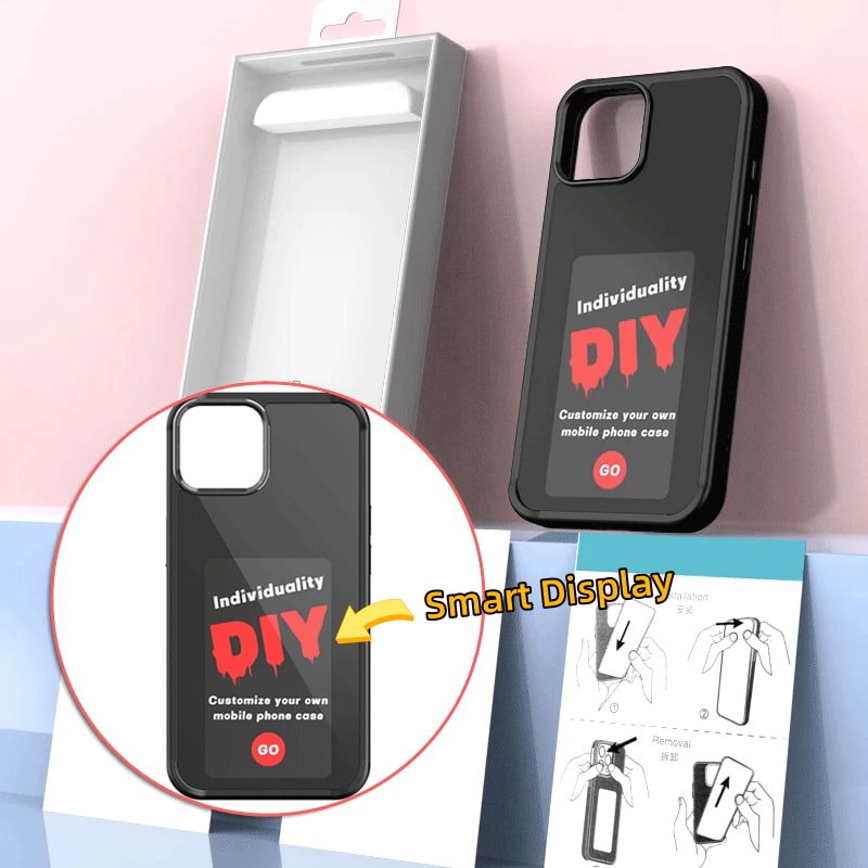 E-Ink Phone Case with Strap and Wallet Slot for Iphone 14 Pro Max Battery-Free Smart Display Cover - Image 14
