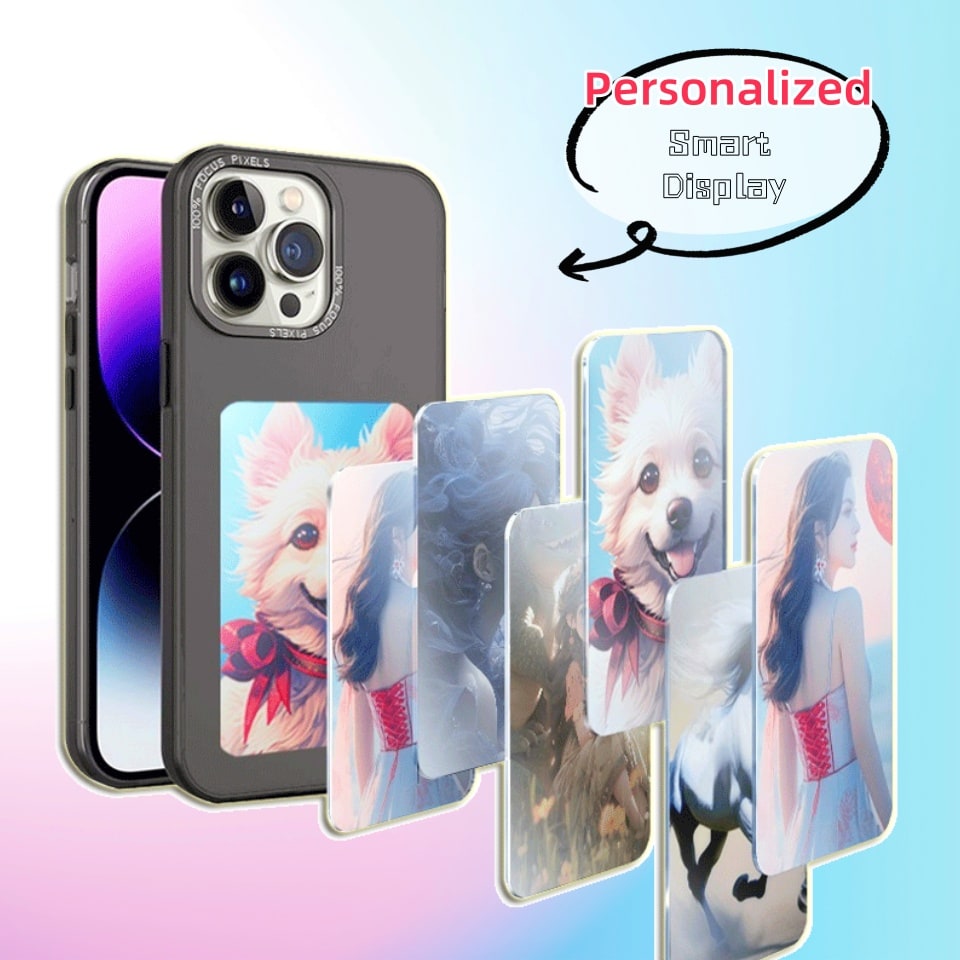 E-Ink Phone Case with Strap and Wallet Slot for Iphone 14 Pro Max Battery-Free Smart Display Cover - Image 3