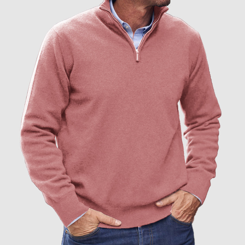Men's Zip Sweater  Lightweight Everyday Layer with Timeless Appeal