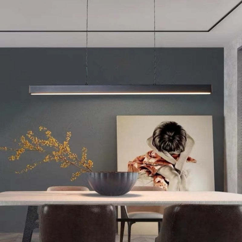 Modern Linear Pendant Light Adjustable LED Ceiling Fixture