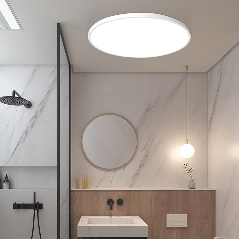 Slim Round Ceiling Light Bright Flush Mount for Bathrooms & Balconies