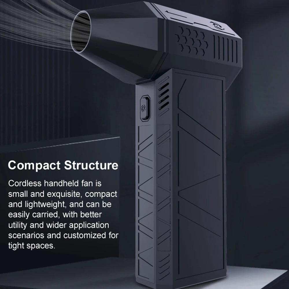 Electric Air Duster Cordless Handheld Rechargeable USB Portable Jet Fan Battery Powered Blower - Image 6