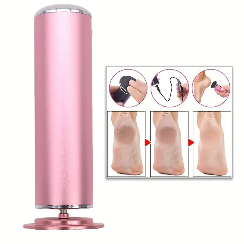 Electric Foot File and Callus Remover with Rechargeable Battery and Rotating Exfoliating Roller - Image 4