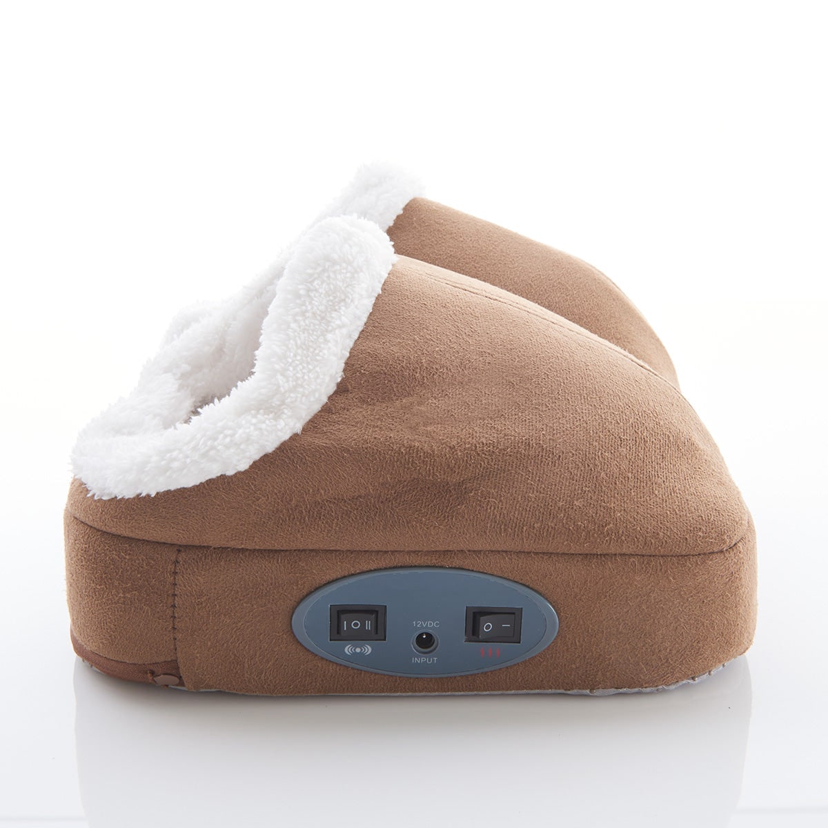 Electric Foot Massager Heated Warmer Vibrating Fleece Lined Dual Pocket - Image 2