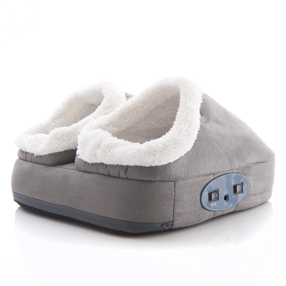 Electric Foot Massager Heated Warmer Vibrating Fleece Lined Dual Pocket - Image 4