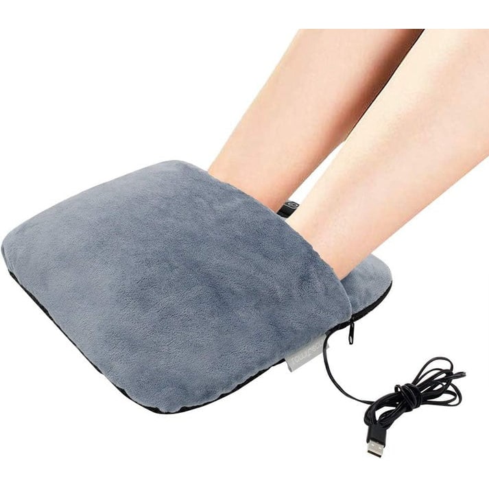 Electric Foot Massager Machine with Shiatsu Vibration Heat Settings and Plush Warmer Pouch - Image 2