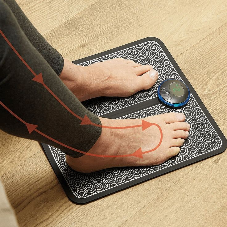 Electric Foot Massager Portable Ems Mat Digital LED Pad Massage - Image 1