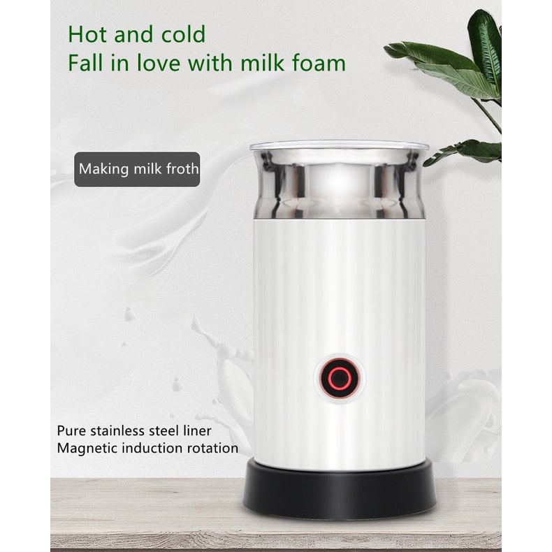 Electric Frothy Milk Frother and Heater with Automatic Magnetic Whisk 250ml Capacity - Image 1