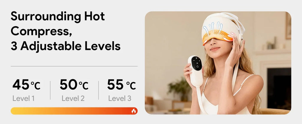 Electric Head and Scalp Massager Air Compression Eye Visor and Heat Spa - Image 11