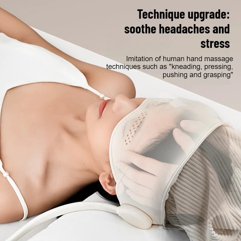 Electric Head and Scalp Massager Air Compression Eye Visor and Heat Spa - Image 2