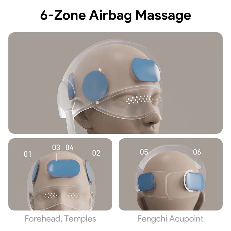 Electric Head and Scalp Massager Air Compression Eye Visor and Heat Spa - Image 4