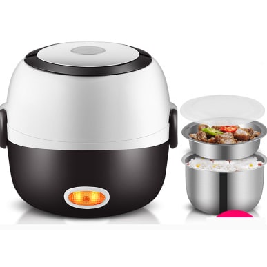 Electric Heating Lunch Box with Stainless Steel Bowls and Bento Food Steamer Heated - Image 4
