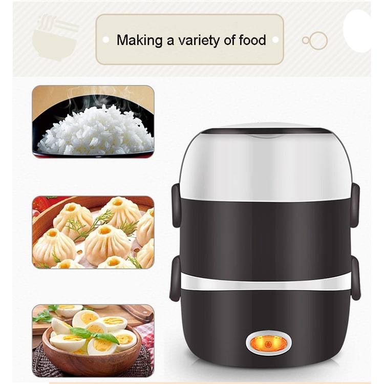 Electric Heating Lunch Box with Stainless Steel Bowls and Bento Food Steamer Heated - Image 5