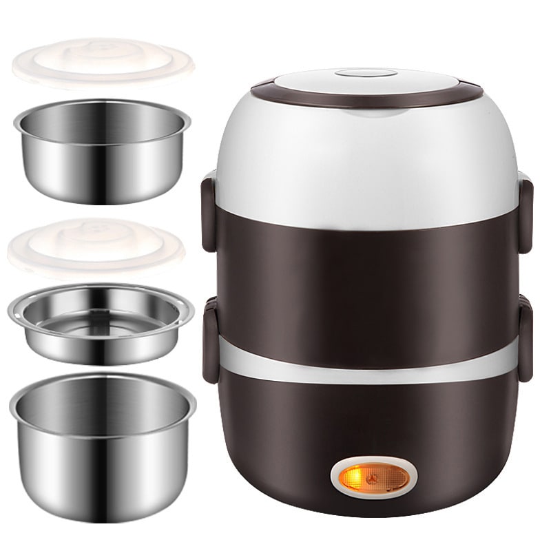 Electric Heating Lunch Box with Stainless Steel Bowls and Bento Food Steamer Heated - Image 7