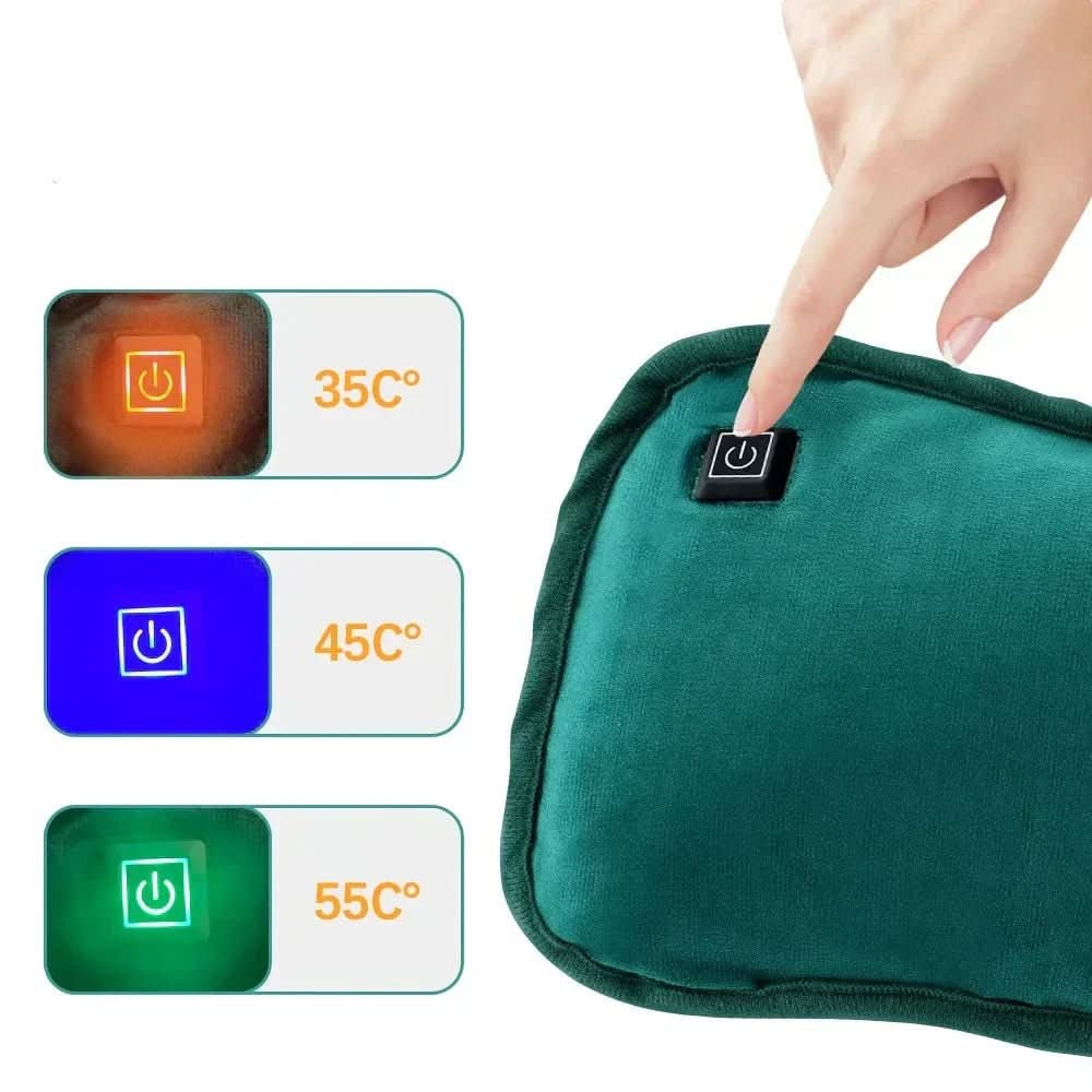 Electric Heating Pad with USB Power Plush Fabric and Adjustable Heat Settings for Back Pain Relief - Image 4