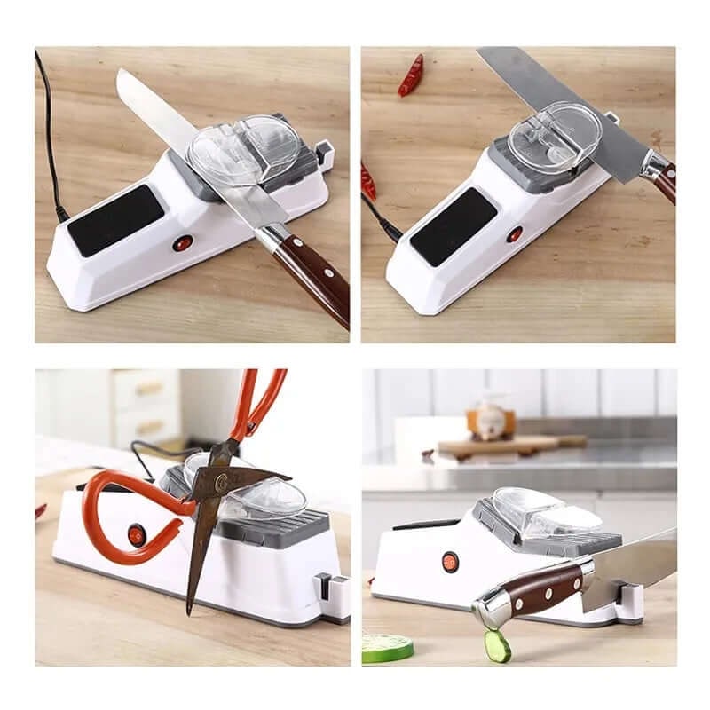 Electric Knife Sharpener Kitchen Scissor USB Portable Tabletop Automatic - Image 2