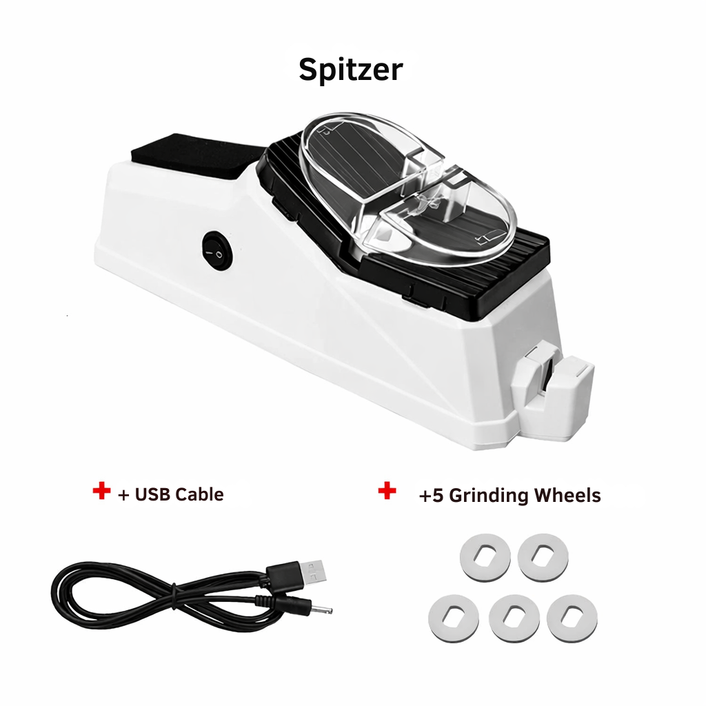 Electric Knife Sharpener Kitchen Scissor USB Portable Tabletop Automatic - Image 5
