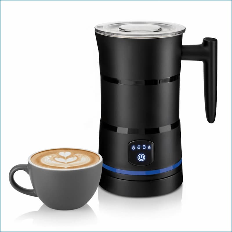 Electric Milk Frother and Steamer with Automatic Heating and Frothing for Creamy Foam - Image 1