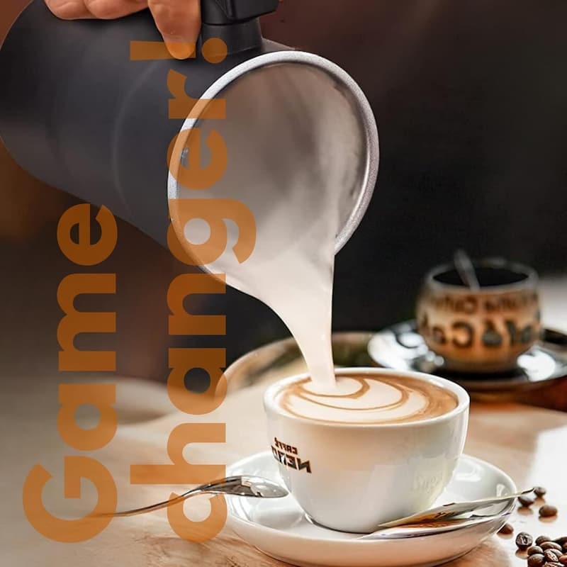 Electric Milk Frother and Steamer with Automatic Heating and Frothing for Creamy Foam - Image 6