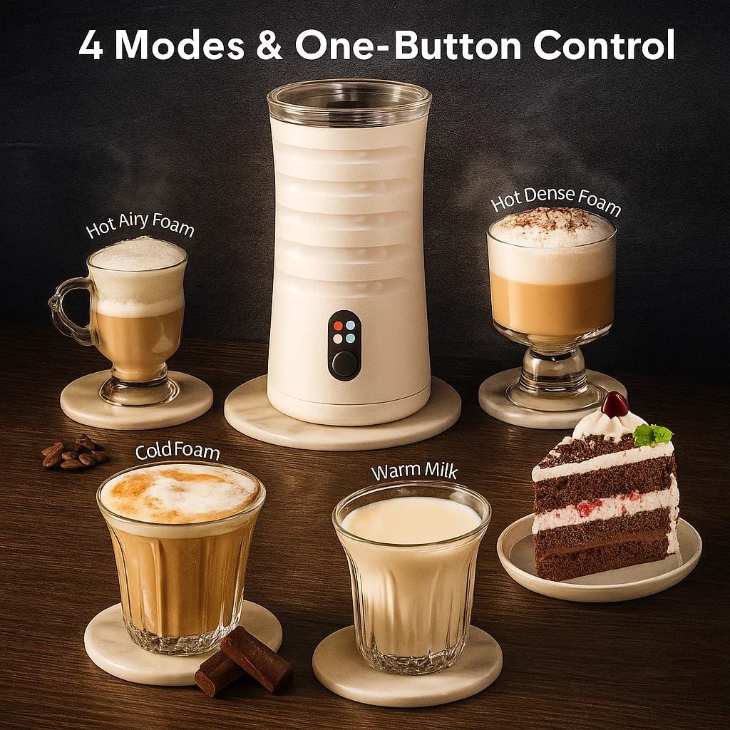 Electric Milk Frother and Steamer with Automatic One-Touch Foam Control for Coffee - Image 7