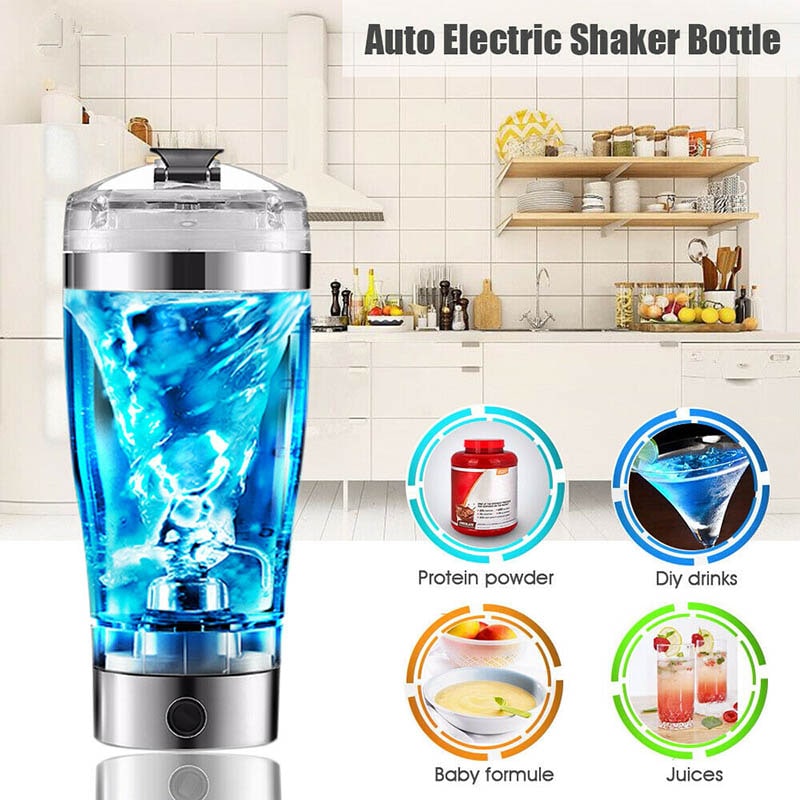 Electric Protein Shake Shaker Bottle with Motorized Mixer USB Powder Drink Blender for Sports - Image 10