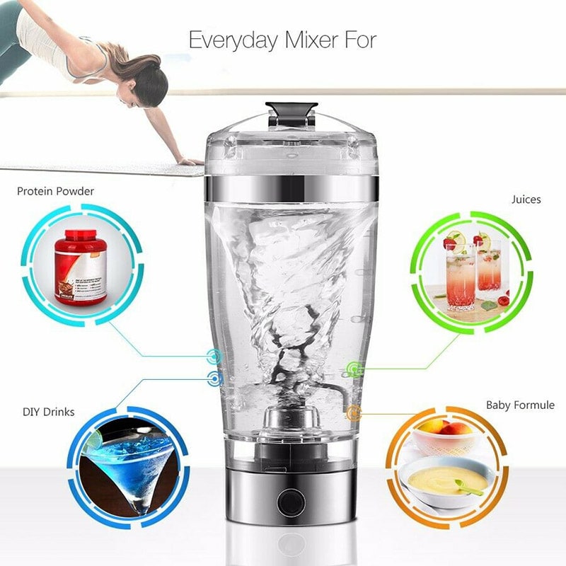 Electric Protein Shake Shaker Bottle with Motorized Mixer USB Powder Drink Blender for Sports - Image 5