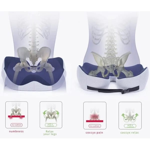 Ergonomic Seat Cushion for Desk Chair with Pressure Relief and Adjustable Strap - Image 7