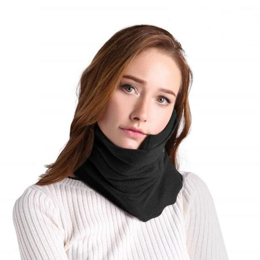 Compact Travel Neck Pillow for Head and Shoulder Support