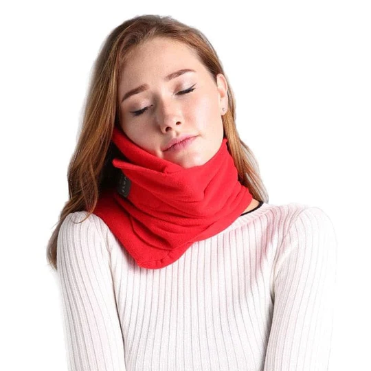Compact Travel Neck Pillow for Head and Shoulder Support