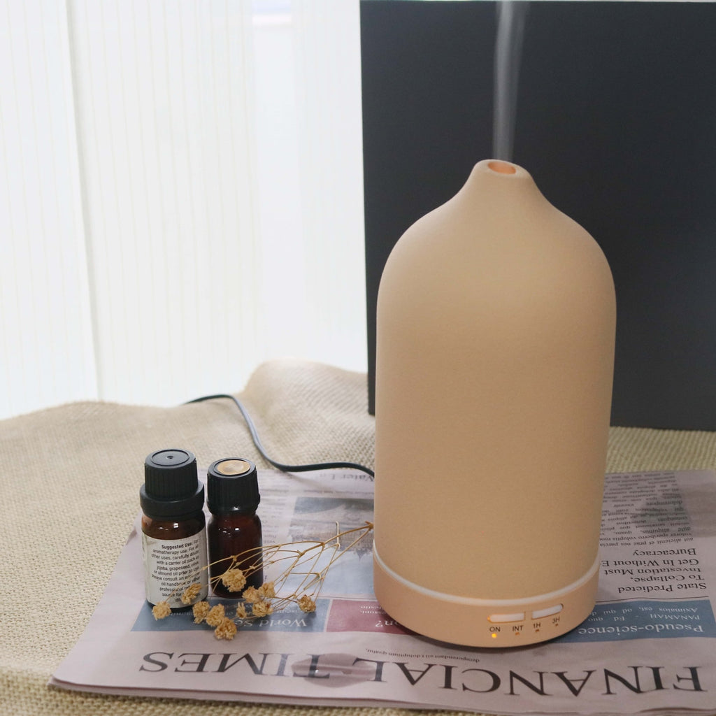 Essential Oil Diffuser with Aroma Humidifier Ceramic Ultrasonic Mist 100ml Capacity and Timer - Image 8
