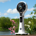 Evaporative Cooler Portable Misting Fan Pedestal Oscillating White LED Display - Image 1